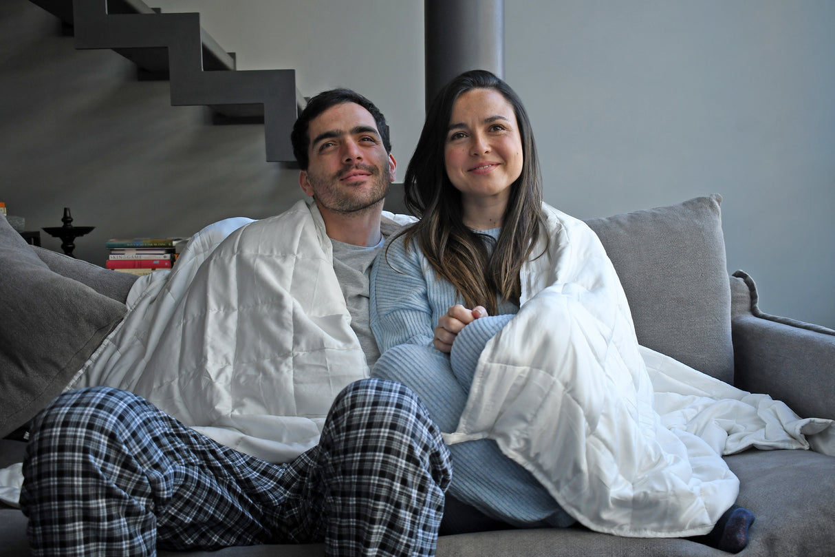 Manta Pesada Queen Blanca